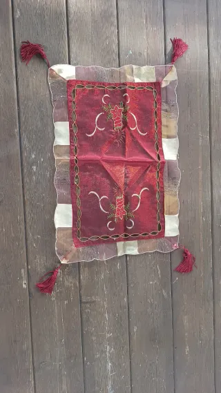 Set natalizio 3 pezzi rosso e oro