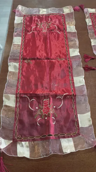 Set natalizio 3 pezzi rosso e oro