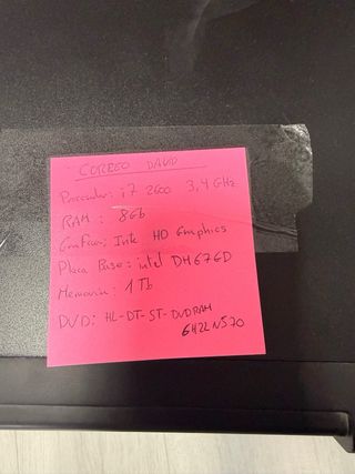 Ordenador Intel i7 2600 3.4GHz