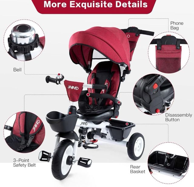 Coche de bebé - Triciclo 6 en 1 BOOWAY - miniatura 4