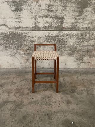 Taburete Giverola in legno massello di teak 67,5 cm