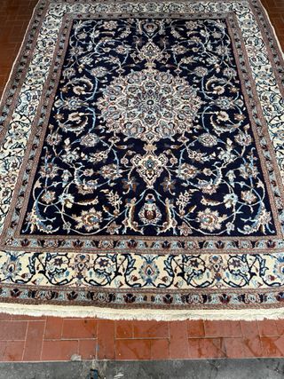 Tappeto Persiano Nain Lana e Seta