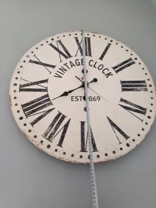 Reloj de Pared Vintage, 60 cm de diámetro