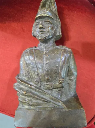 Busto militar antiguo bronce