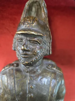 Busto militar antiguo bronce
