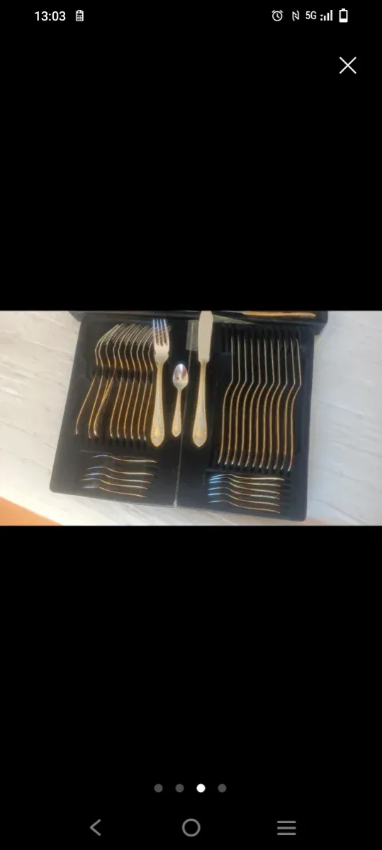 Cubertería de Lujo Acero Inoxidable Baño Oro