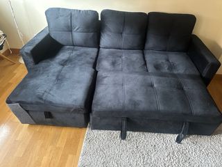 Sofá cama chaise longue 3 plazas