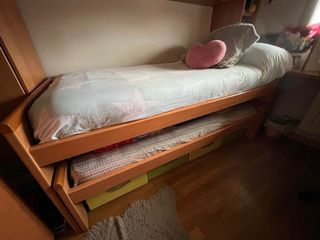 Cama nido con 2 colchones como nuevo tiene cajones