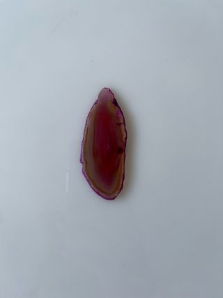 Chapa decorativa de ágata rosa