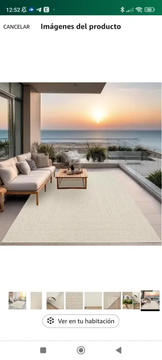 Alfombra 240x340 Crema Interior/Exterior