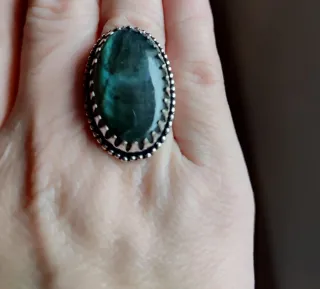 Anillo Plata Labradorita