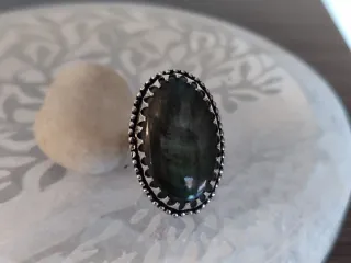 Anillo Plata Labradorita