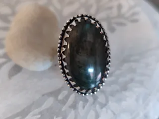 Anillo Plata Labradorita