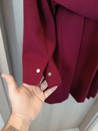 Cappotto donna bordeaux