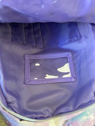 Mochila Totto niña morada estrellas corazón