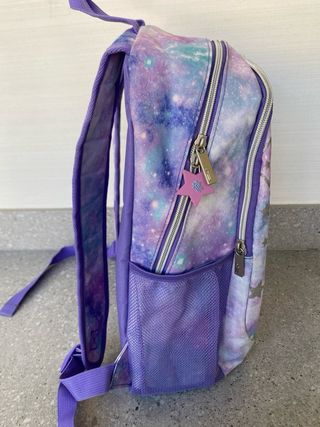 Mochila Totto niña morada estrellas corazón