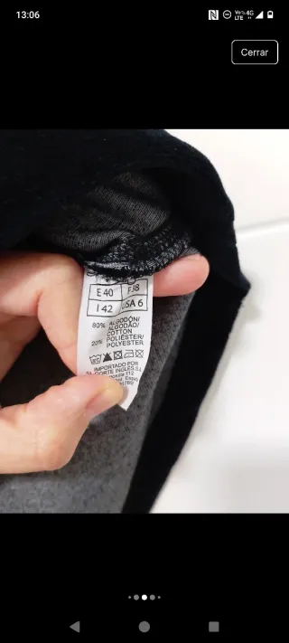 Minifalda negra terciopelo Easy Wear