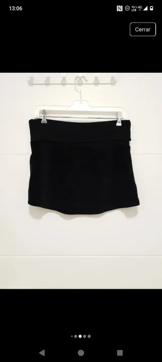 Minifalda negra terciopelo Easy Wear