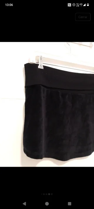 Minifalda negra terciopelo Easy Wear