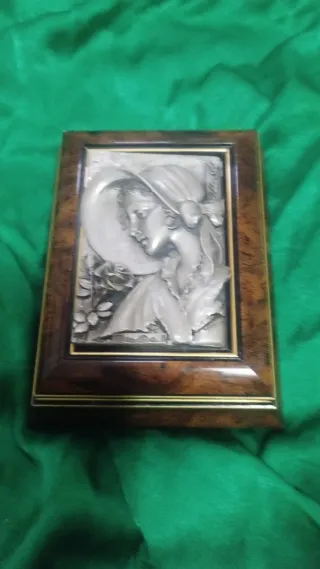 Scatola Legno Quadro Argento 800