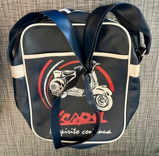 Bolso bandolera Vespa azul y blanco