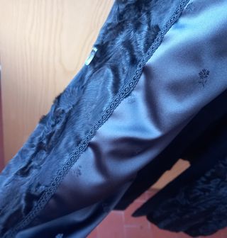 Abrigo Negro Pelo Astracán Vintage T.48 (XL)