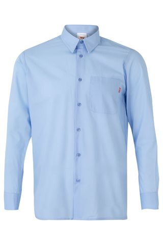 Camisa Celeste Oxford Manga Larga Talla S