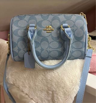 Bolso Coach Azul Claro Estampado