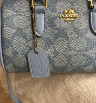 Bolso Coach Azul Claro Estampado