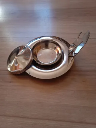 Calienta copas de brandy inoxidable.