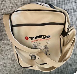 Bolso bandolera Vespa beige y marrón