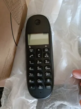 Teléfono Motorola Inalámbrico Fijo Negro