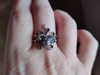 Anillo Plata Pulpo