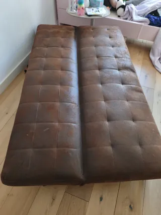 Sofá Cama Poliéster Marrón 3 Plazas