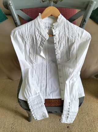 Blusa boho chic, blanca