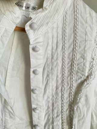 Blusa boho chic, blanca