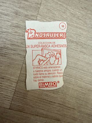 5 Cromos Dinosaucers Bimbo
