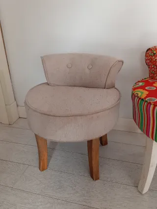 Poltrone vintage in tessuto e legno