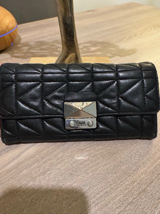 Monedero Karl Lagerfeld piel negro