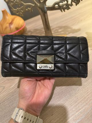 Monedero Karl Lagerfeld piel negro