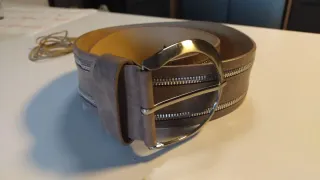 Cintura donna con zip argento