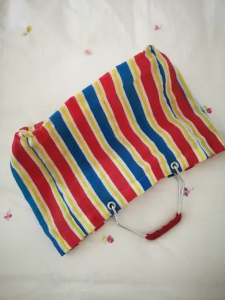 Bolsa vintage de rayas