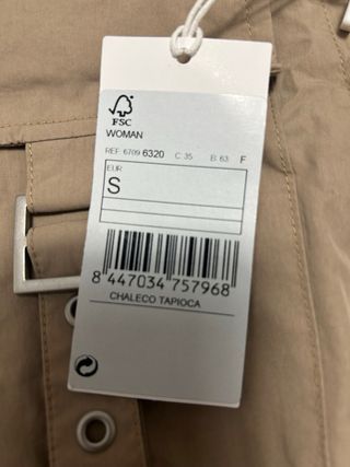 Chaleco Mango Talla S Color Topo