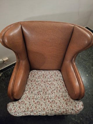 2 Butacas de piel y tela