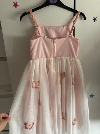 Vestido fiesta niña lentejuelas mariposas