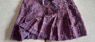 Falda corta marrón con lazo