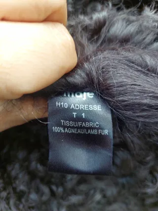 Cazadora Maje Piel Negra/Marrón