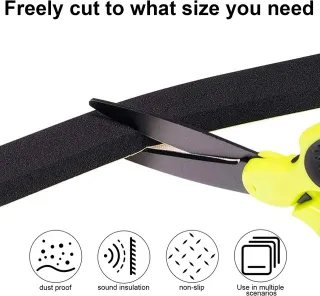 Burlete Puerta 3 Rollos 12mm x 6mm x 5m