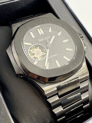 Seiko Mod Nautilus Full Black Automático