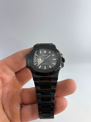 Seiko Mod Nautilus Full Black Automático